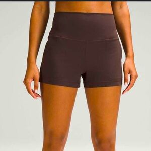 Lululemon brown espresso classic fit align shorts size 6